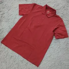 b2013 UNIQLO ユニクロ【L】ワインレッド 半袖ポロシャツ