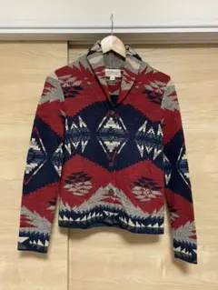 デニムu0026サプライ ネイティブ柄ショールカラーカーディガン