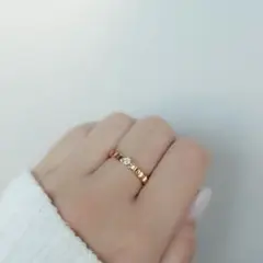 ebine Studs Carat Ring 9号　ゴールド