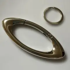 新品　カラビナ　キーリング付　シルバー　ストリート　アメカジ