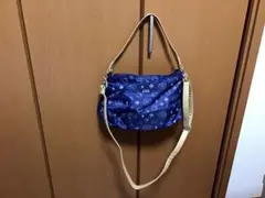 キティちゃんの2WAYショルダー ネイビー×ピンク
