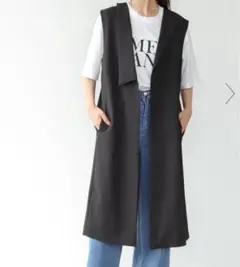アシメデザインロングジレ 未使用