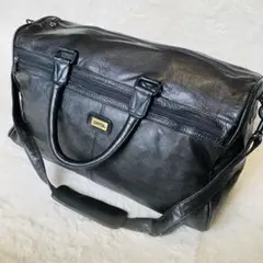 【レア】SATCHI サッチ　ブラックレザーボストンバッグ　ボストンバッグ　本革
