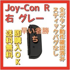 【廃盤】Joy-Con R 右 グレー 黒 【純正品】ジョイコンSwitch