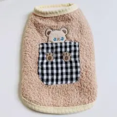 可愛い 犬服 秋冬用 ドックウェア ベスト ふわふわ 袖なし S