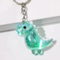 まんまる恐竜 クリアグリーン キーホルダー