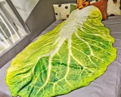 ブランケット レタス柄 葉柄 フランネル サイズ 150✕150cm 暖かい