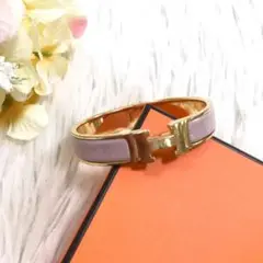 ✨美品✨エルメス クリッククラックH ブレスレッド ピンク ゴールド金具