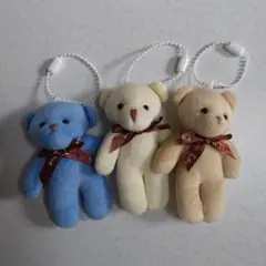 くまのマスコット　ぬいぐるみ　プレゼント　3匹
