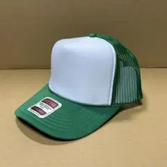 OTTOメッシュキャップ☆白緑ハーフ☆ツートングリーン☆白ケリーグリーン