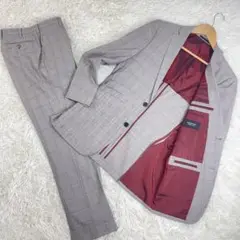 美品✨️バーバリーブラックレーベル セットアップスーツ チェック グレー 高級 M