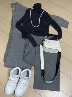 Drawer ウールタックパンツ グレー 36 ブラミンク lohen
