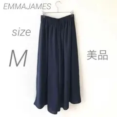 【美品】M 濃紺　フレア　パンツ　ガウチョ　エマジェイムス　フォーマル