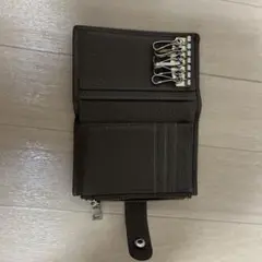 ブラウン レザー キーケース　キーウォレット