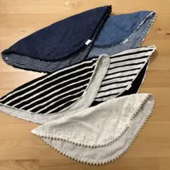 Leapepe モスリンコットン ビブ5枚セット