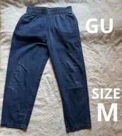 GU デニムシェフパンツ ワイドテーパードシルエット ワークパンツ　M