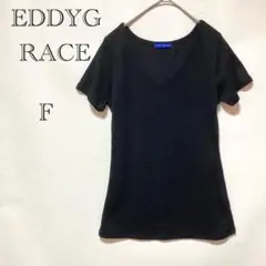 エディグレース EDDY GRACE 半袖Tシャツ 【F】Vネック シンプル 黒