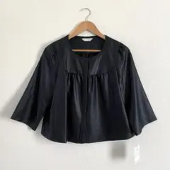 plein de vie トップス　ノーカラー　ブラック　11号