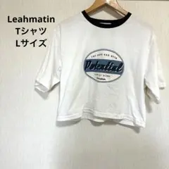 【Leahmatin】グラフィックプリント クロップドTシャツ　Lサイズ