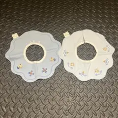 ベビースタイ　よだれかけ　クマ柄　船柄　セット売り