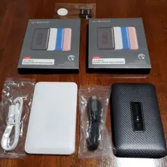 【白・黒セット】2.5インチ外付けケース + USB-C to A アダプタ