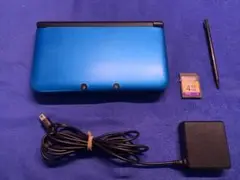 美品 ニンテンドー3DS LL ブルーXブラック 本体動作品 送料無料 付属品付