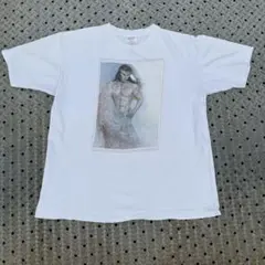 90s USA製 ONIETA 肖像画 アートT 白 XLサイズ ヴィンテージ