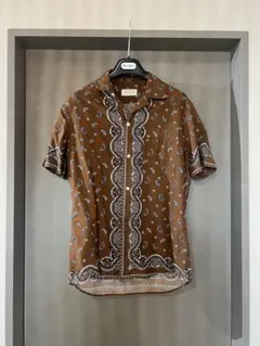新品未使用★ペイズリー柄コットンシャツ