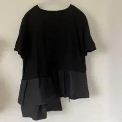 ブラックアシンメトリーTシャツM〜L