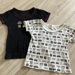 ベビー　キッズ　子供用　半袖　肌着　Tシャツ くるま　100㎝ 2枚セット