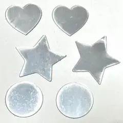 ミラーシール〇♡☆3種類×2枚【6枚セット】鏡 ステッカー♬スマホやケースに♬