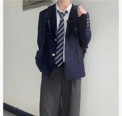 制服　ブレザー　コスプレ　ネイビー