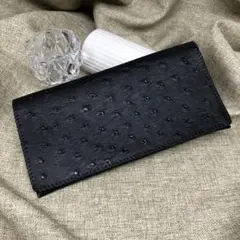 本革　オーストリッチ　札入れ　長財布　074M00