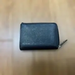 ポールスミス 小銭入れ ジップストローグレイン カードケース ミニ財布 黒色