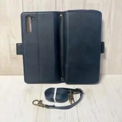 ⭐️Oppo Reno3 A カバー 財布一体型ケース ダークブルー