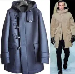 EMPORIO ARMANI ネイビー ダッフルコート フード 紺 青