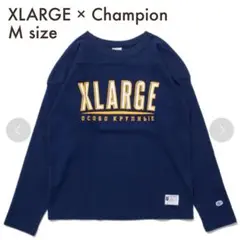 チャンピオン XLARGE コラボ フットボールTシャツ Mサイズ ネイビー