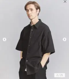BEAUTY&YOUTH シルクネップ レギュラー ショートスリーブ シャツ