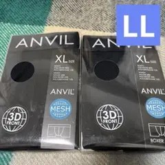 新品★アンビルANVILボクサーパンツ2枚セット　LL ブラック　値引き不可