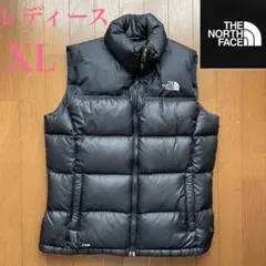 ヌプシ【700フィル 】ノースフェイス ダウンベスト レディース 黒 XL