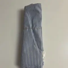 青と白のストライプ綿生地