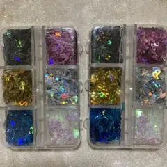 ホログラムプラスチックスパンコールセット　英字