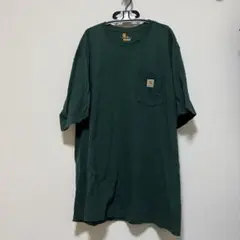 カーハートポケットTシャツグリーン　2XL