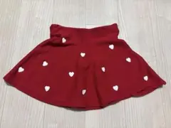 H&M 赤 ハート刺繍 スカート 134/140