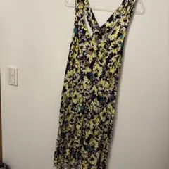 H&M フラワープリント ノースリーブワンピース L