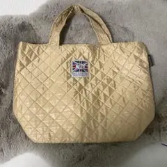 LAVENHAM キルティングトートバッグ ゴールド
