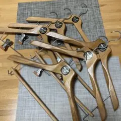 木製ハンガー　６本セット　昭和レトロ　スーツハンガー