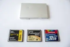 Lexar 64GB/32GB & Transcend 32GB CFカード