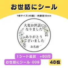 お世話になりましたシール009　48枚／サンキューシール
