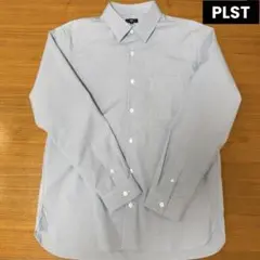 未使用 PLST プラステ ストライプレギュラーカラーシャツ M